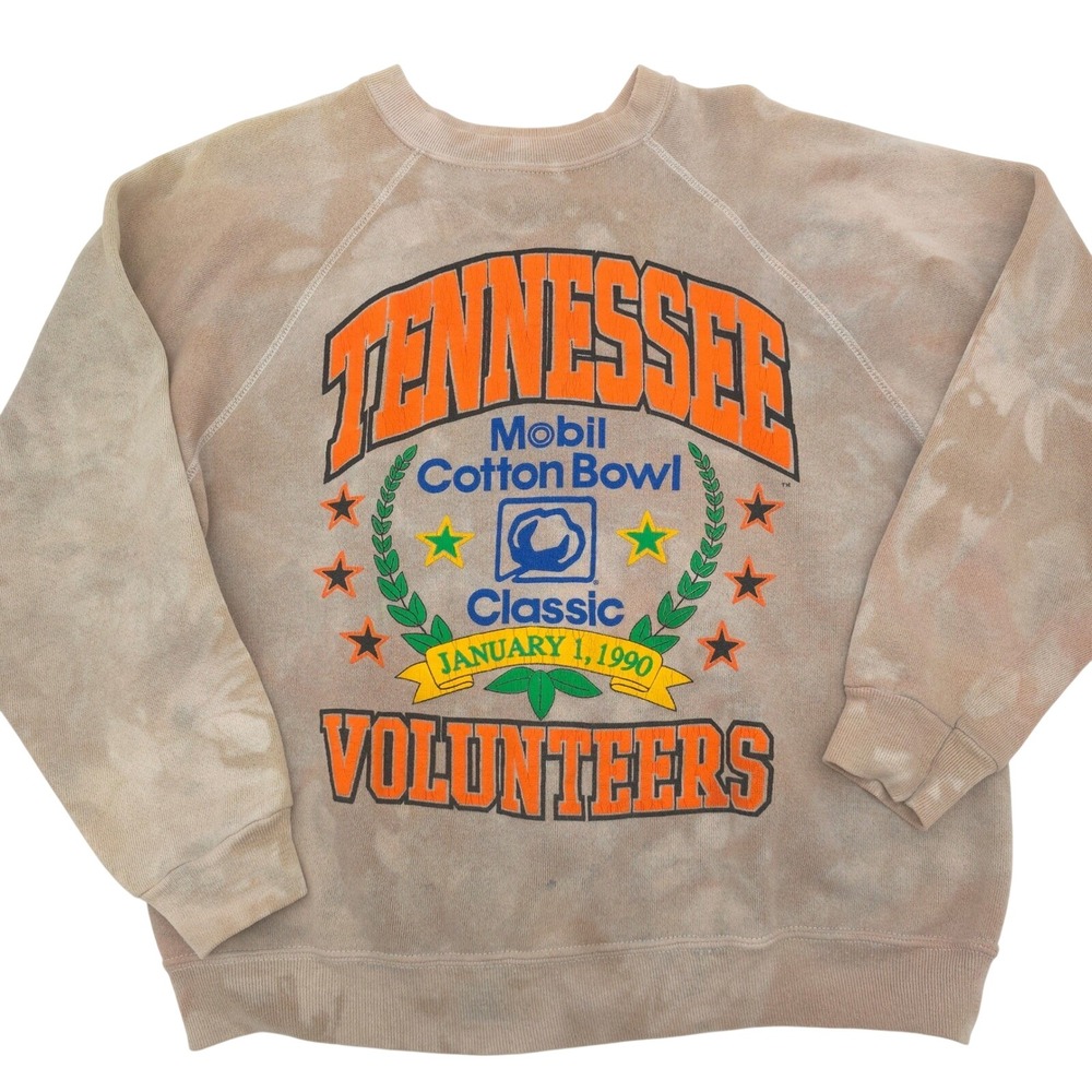 Vintage 1990 Tennessee Volunteers Cotton Bowl Tultex Tan Sweatshirt Unisex M